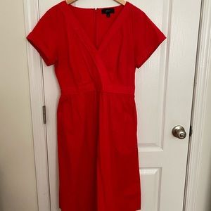 Red J. Crew dress